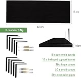 Mardili Shelves Wood Wall Mounted Shelf Rustic Set of 5 Black view 2