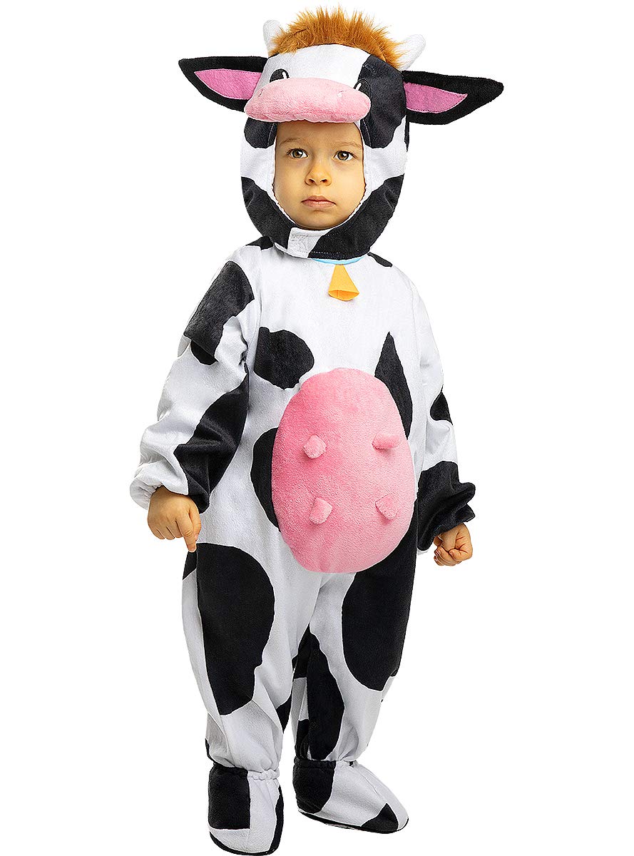 Funidelia | Cow Costume for Babies for baby Animals, Farm - Costumes for kids, accessory fancy dress & props for Halloween, carnival & parties - Size 6-12 months - White