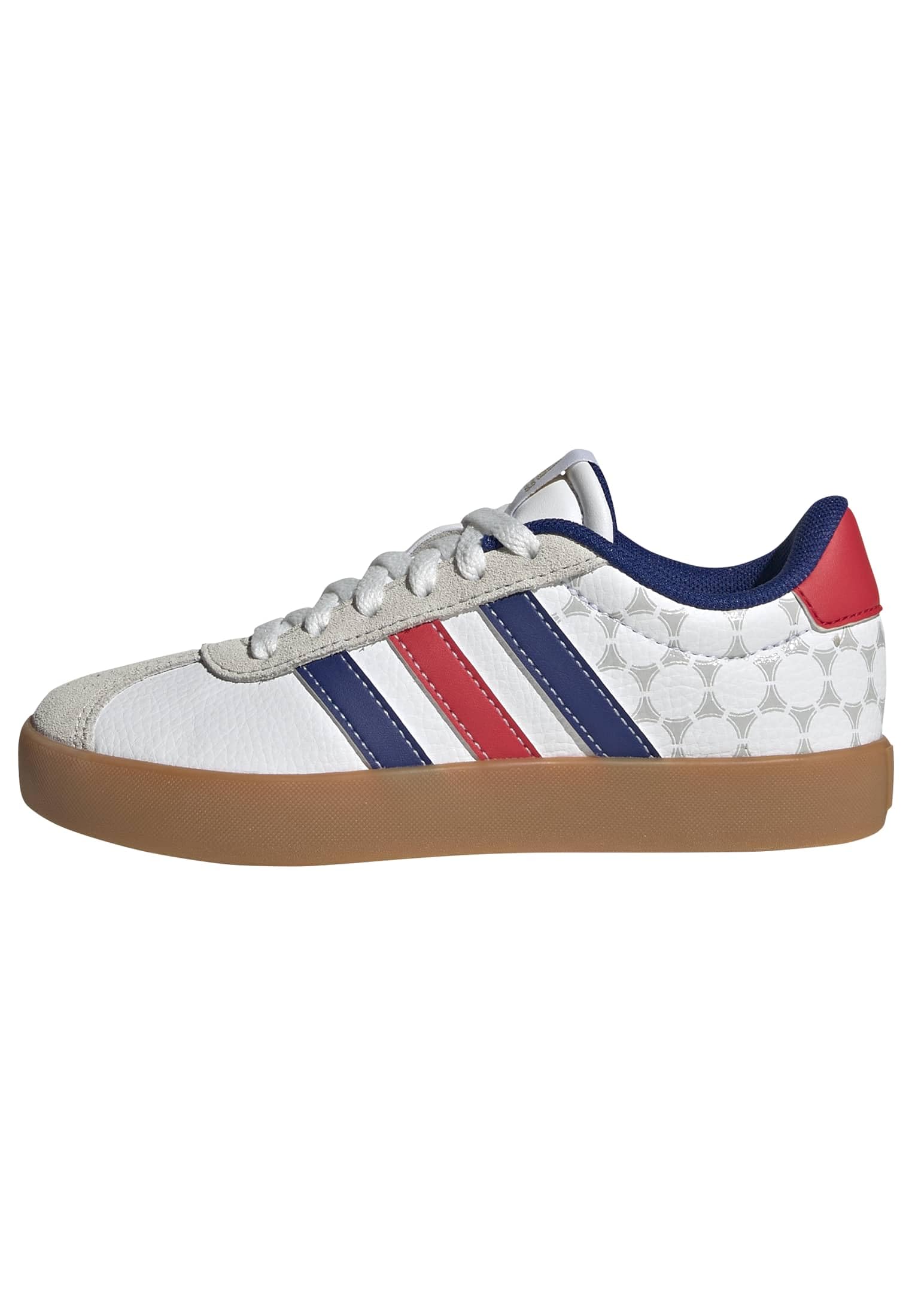 adidas Unisex-Kids Vl Court 3.0 K, White/Pure Ruby/Mystery Ink, 5.5 Image