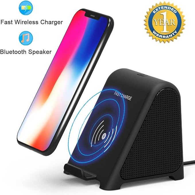 Bluetooth Speaker with Wireless Charger, 2 in 1 Amazon.co.uk Electronics