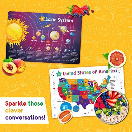 Simply Magic Discovery Set of 5 Educational Placemats for Kids Kids