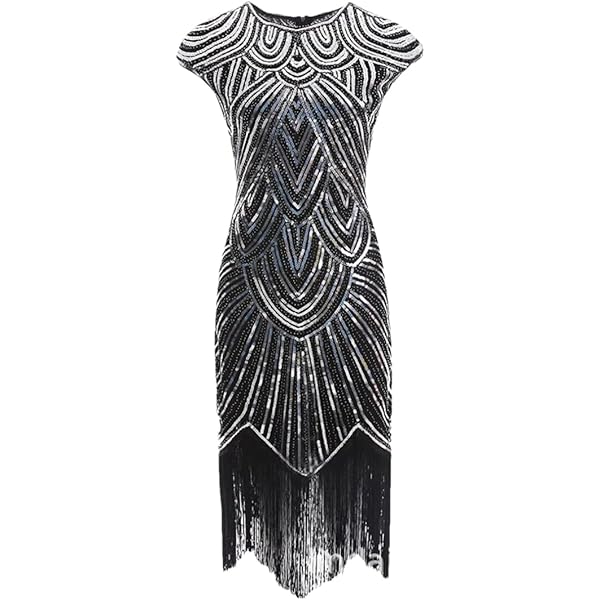 princess polly baby blue dress Black 1920s Drop Waist Flapper Dress with Ivory Trim