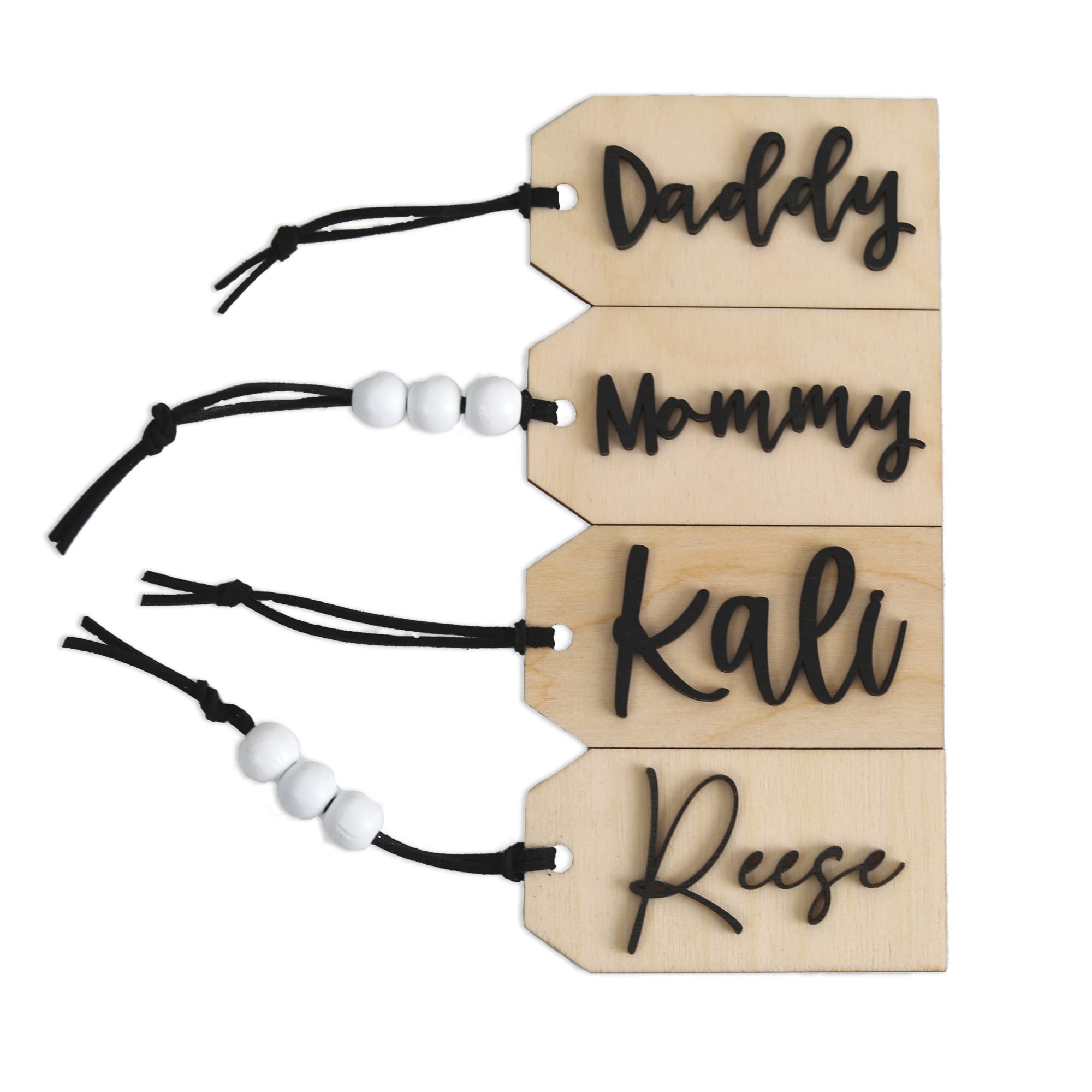 Personalized Stocking Tag, Customized Wooden Name