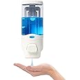 Fengjie Soap Dispenser Wall Mount, 300ml/10oz Hand Liquid Shampoo Shower Gel Dispenser Manual Household Shampoo Conditioner Body Wash Dispenser for Bathroom Kitchen Office