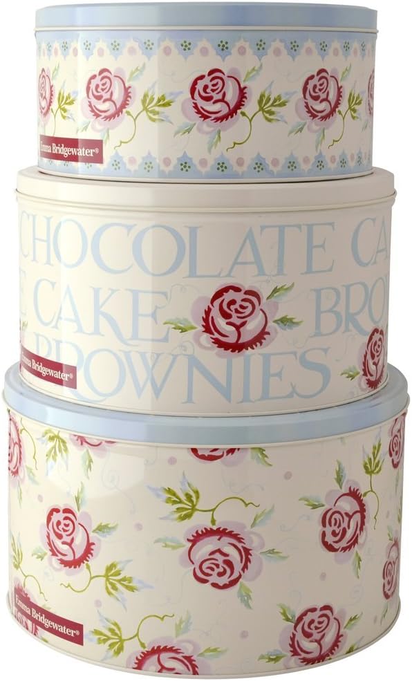 Emma Bridgewater Set of 3 Round Cake Tins, Metal, MultiColour Amazon