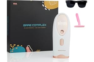 CHLFFUA IPL Hair Removal, Laser Hair Removal for Women and Men, with Light Therapy, for Body and Face, Long-lasting Reduction in Hair Growth, FDA Cleared, by Bare Complex
