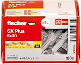 fischer SX Plus 6 mm x 30 mm Expansion Wall Plug Pack of 100 view 2