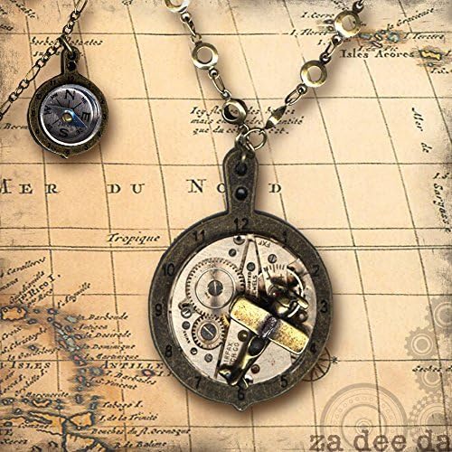 Airplane Steampunk Necklace - Za Dee Da - The Time Traveller Collection - The Aviatrix