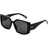 Betsey Johnson Women's Fashion Forward Square Sunglasses, Black, 55 mm