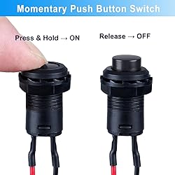 DMWD 12-Pack 12mm Momentary Push Button Switch AC