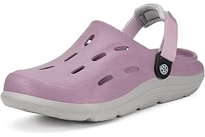 GAATPOT Mens Womens Orthotic Clogs Garden Shoes Arch Support Slip-on Mules Outdoor Beach Slippers Plantar Fasciitis with Adjustable Back Strap