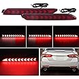 Raryloy LED Rear Bumper Brake Tail Light Kit Dynamic Sequential Turn Signal Lamps for Toyota 2006-2014 Cmary,05-06 Wish,12-15 Innova,Lexus GX470 2003-2009