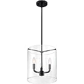 Nuvo 60/7277 Sommerset 3-Light Pendant Fixture with Clear Glass - Matte Black Finish