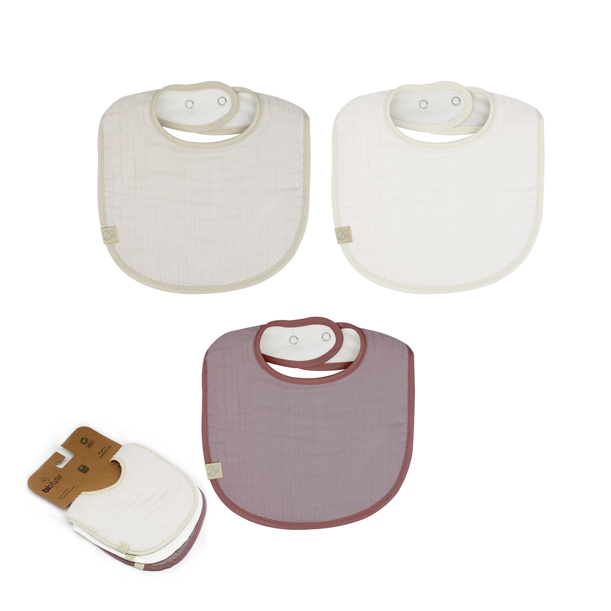 bistyle Baby Bandana Dribble Bibs Drool Bibs, 6pc Infant Teething Soft and Absorbent with Adjustable Snaps, Bib Set for Unisex Newborn Toddlers Aged 0-36 Months (3BibAnthracite)