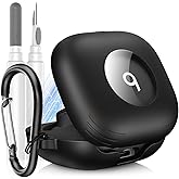 LDSXAY Compatible with Beats Powerbeats Fit Case Cover, Shockproof Magnetic Case for Powerbeats Fit 2025 Earbuds, Magnetic Lock Lid Protective Cover with Cleaner Kit & Carabiner (Black)