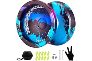 WATIEOBOO yoyo Professional Responsive Yoyo Bearing for Beginner Unresponsive Yo yo Bearing for Fingerspin yoyos Tricks with Yoyo Accessories-Dark Blue Pink