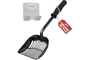 iPrimio Scoop Monster Cat Litter Scooper with 17 Inch Long Handle and Soft Grip - Sturdy Extra Large Deep Shovel Scoop - for 