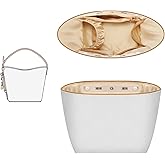 GIVLEFLY Purse Organizer Insert Fit for All In BB Tote Organizer Insert with Cup Holder, Light Weight Small Purse Liner with Built-In Zipper Pocket (Beige Lining,Small)