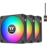 Thermaltake CT140 EX ARGB Reverse PC Cooling Fan (3-Fan Pack), Magnetic Connection, 5V Motherboard Sync, 16.8 Million Colors