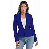 Hybrid & Company Women's Casual Work Office Elegant Open Front Premium Nylon Blazer Jacket