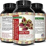 Pure Forskolin Extract for Weight Loss - Fat Burning Supplement for Women and Men - Control Appetite - Boost Metabolism - Increase Energy - Improve Immune System with Powerful Antioxidant Vitamins Pure Forskolin Extract for Weight Loss - Fat Burning Supplement for Women and Men - Control Appetite - Boost Metabolism - Increase Energy - Improve Immune System with Powerful Antioxidant Vitamins