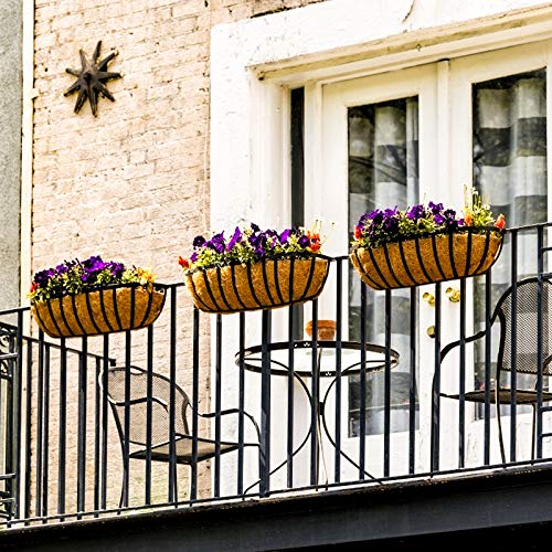 Sekcen Railing Planter Window Box Deck Balcony Rail Planter 24 Inch for