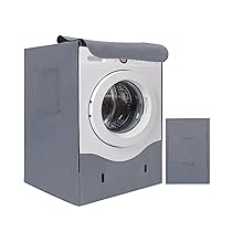 Copertura Lavatrice per Esterno 420D – HAUSPROFI Coprilavatrice di Spessore Migliore per Lavatrici e Asciugatrice – Coperchio Lavatrice Impermeabile con Protezione Solare – 60 * 64 * 85 CM – Grigio