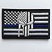 SpaceAuto USA American Flag Skull Military Army Tactical Morale Badge Hook & Loop Decorative Patch 3.15