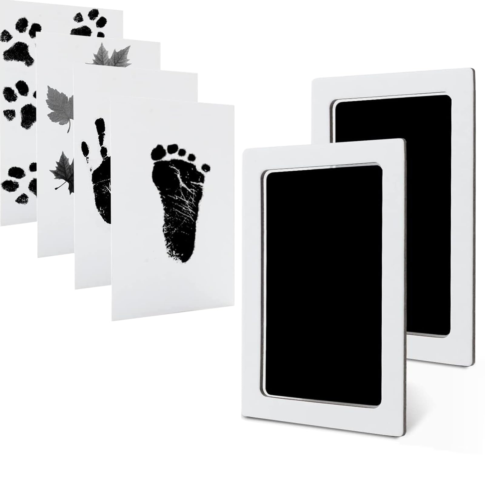 Duffy Baby Handprint And Footprint Kit Hand Print Kit With Safe Touch Inkless Pad Baby Print Set Inkless Infant Stamp Baby Shower Gifts And Family Keepsake – Medium Pack Of 2