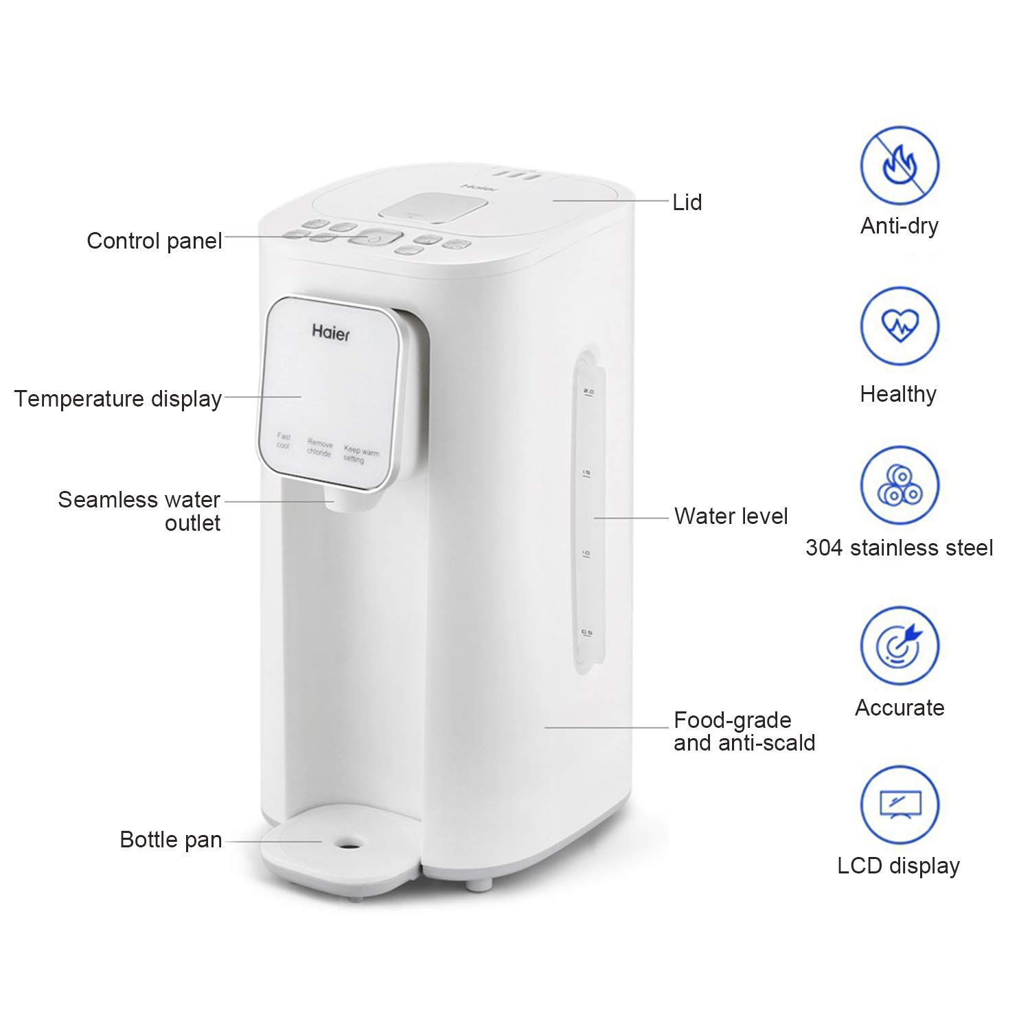Fast Bottle Warmer Baby Food Steam Blender Joyhero Haier Smart Constant Temperature Milk Modulator for Infant Babies, Intelligent Temperature Control Technique.
