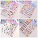 Nakimo 4 Sheets Cute Lovely Cartoon 3D DIY Decorative Puffy Adhesive Sticker Tape / Kids Craft Scrapbooking Sticker Set for Diary, Album