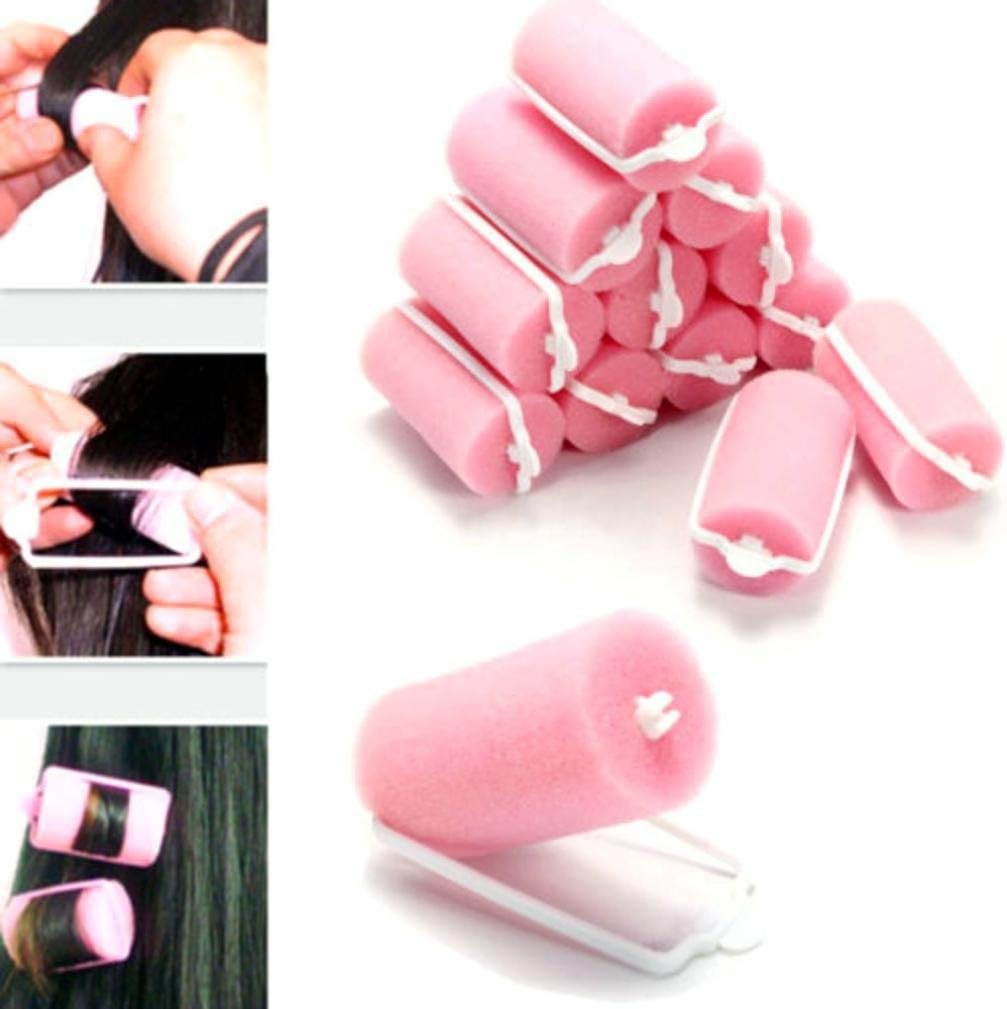 IGEMY 12 Pcs Magic Sponge Foam Cushion Hair Styling Rollers Curlers Twist Tools Witty
