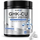 GHK-Cu Copper Peptide Supplement,6-in-1 Collagen Peptide Complex 60 CS | GHK Cu Peptide Complex ,for Skin &amp; Hair Health, Easy to Absorb,Convenient Daily Beauty and Wellness Support for Women and Men