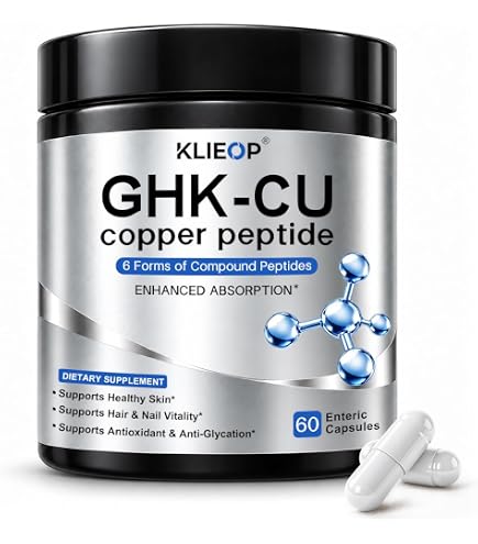 GHK-Cu Copper Peptide Supplement,6-in-1 Collagen Peptide Complex 60 CS