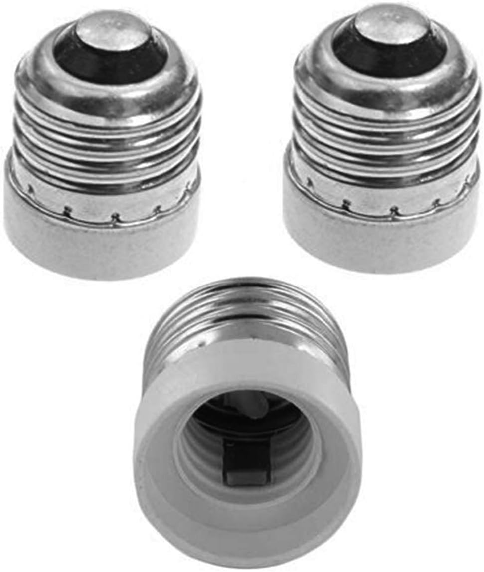 FINELED 3Pack E26 to E17 Socket Adapter, Medium Screw E26 to
