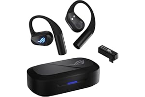 ASUS ROG Cetra Open Wireless Open Ear Earbuds – Dual-Mode (BT/2.4GHz), Quad AI Noise-Canceling Mic, Low Latency, 16H Playtime