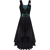 ODASDO Women Adult Lyrical Dance Dress Modern Contemporary Costume Sequins Mesh Tulle High Low Skirt Ballet Dancewear