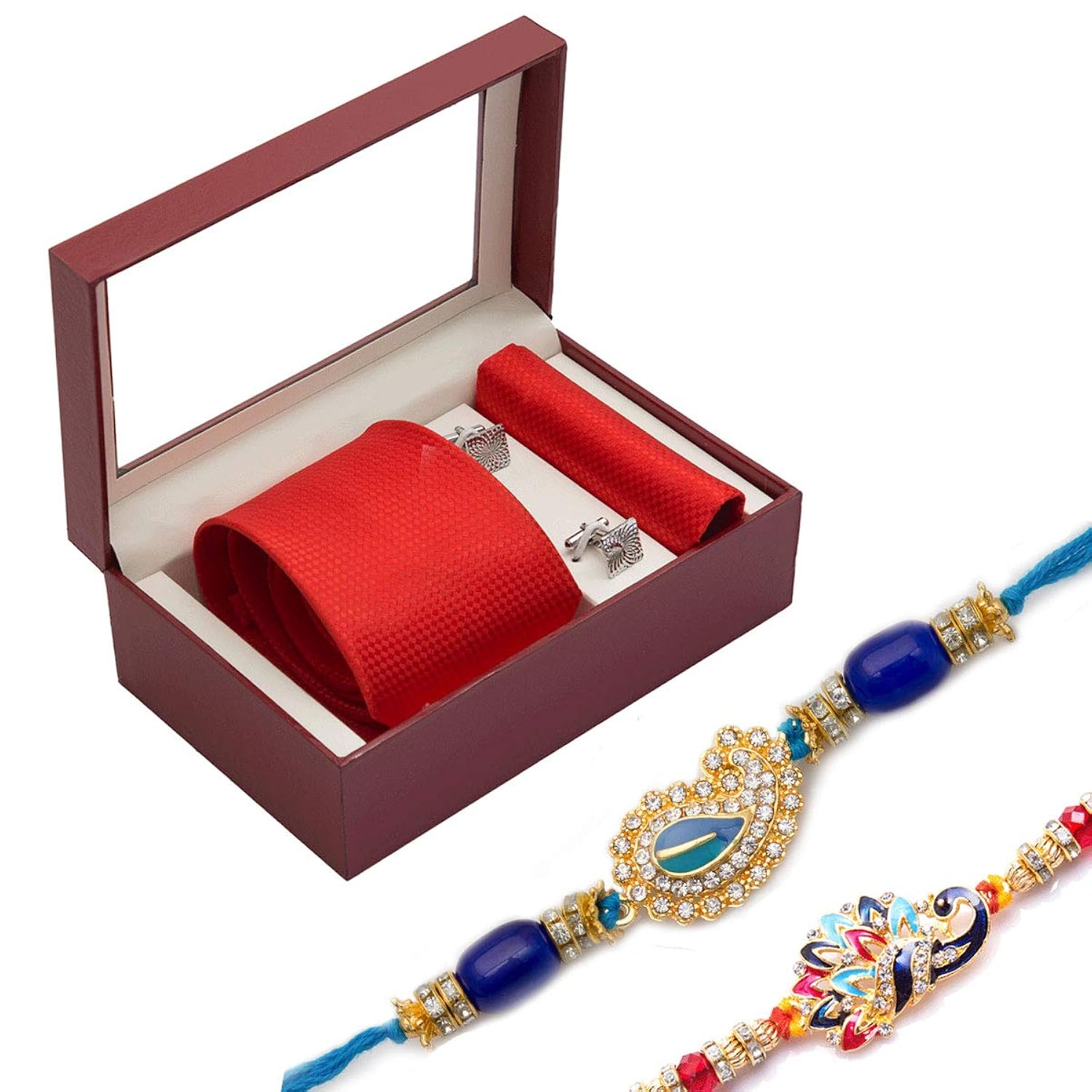 rakhi special hampers/gift sets/for brother (combo of rakhi & tie set)