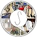 15 Pcs Round S Shaped Hooks S Hanging Hooks Hangers in Polished Stainless Steel Metal for Kitchen, Bedroom and Office
