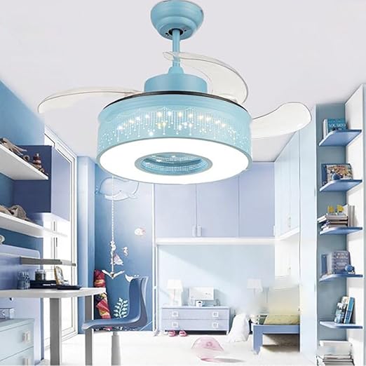 Tipton Light Ceiling Fan Light With Remote Control Blue Ceiling