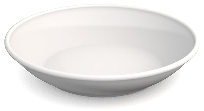 Ornamin Teller tief Ø 18 cm weiß Melamin (Modell 419) / Kunststoff-Essteller, Suppenteller