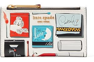 kate spade new york Morgan Matchbox Embossed Saffiano Leather Small Slim Bifold Wallet