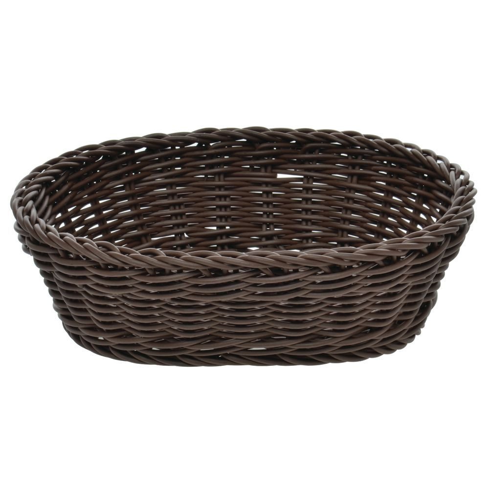 Amazon Com Wicker Bread Basket Dark Brown Oval 10 1 8 L X 7 7 8 W X 3 1 8 H Industrial Scientific