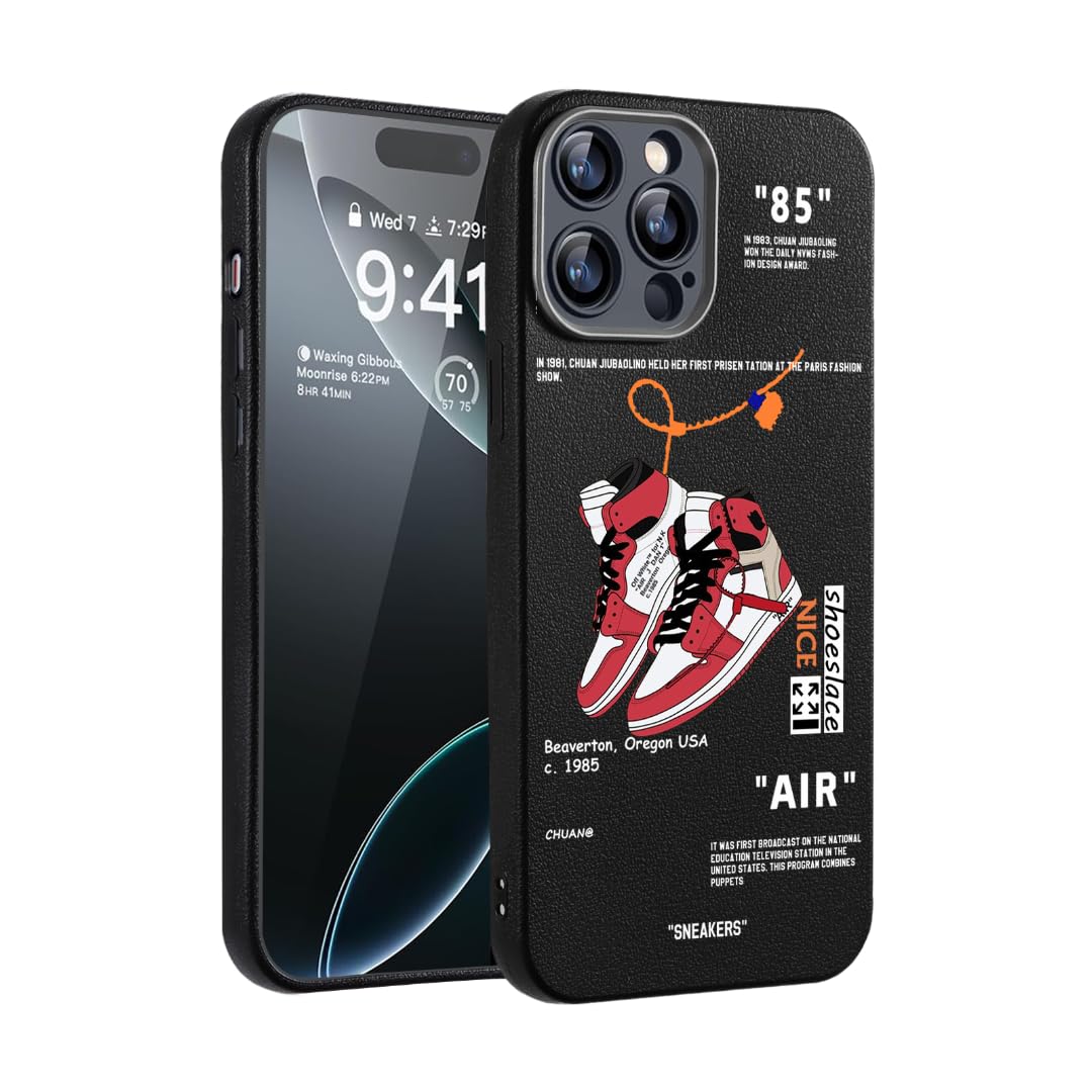 CHBSHENG Cool Design Phone Case for iPhone 12 Pro Max Case for Boys Men Aesthetic Shockproof Basketball Sneaker Sports Designer Cases Compatible with iPhone 12 Promax Black