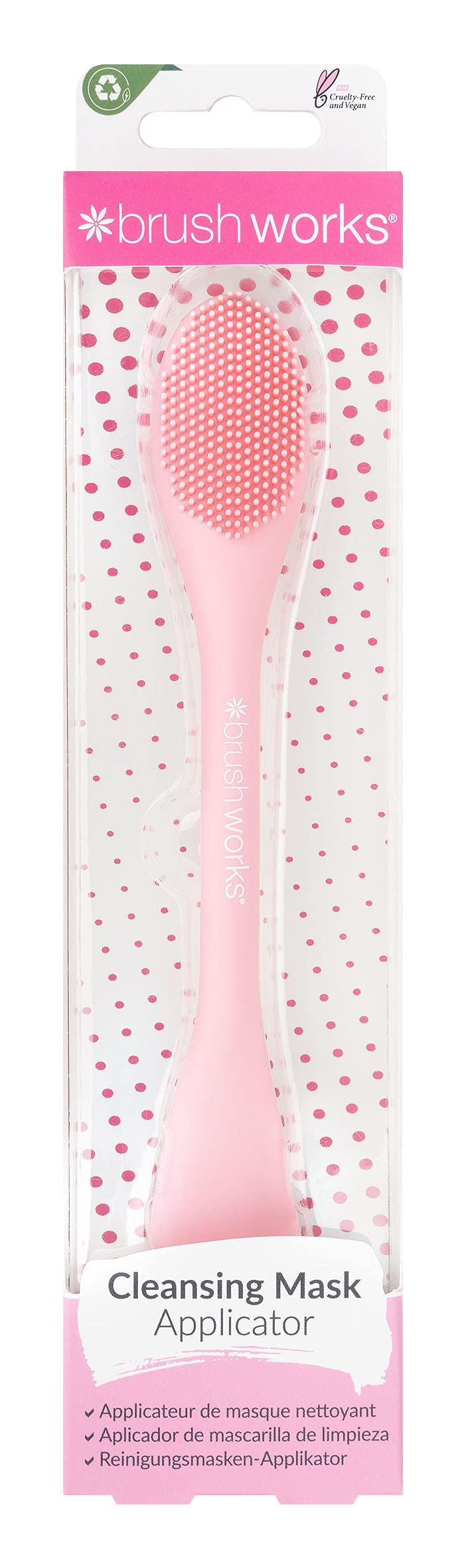 Brushworks Cleansing Mask Applicator, Pink