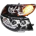 Generic 2009 to 2013 Year for Skoda Superb LED Head Lamp Angel Eyes U Style LD
