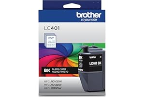Brother Genuine LC401BK Standard Yield Black Ink Cartridge