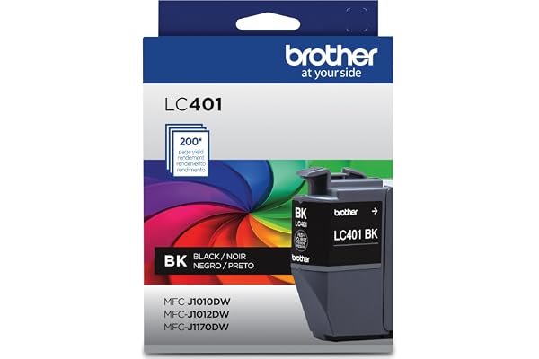 Brother Genuine LC401BKS Standard-Yield Black Ink Cartridge