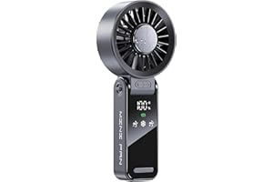 3-in-1 Turbo Portable Handheld Fan, Rechargeable Mini Hand Fans - 100 Speeds, Cooling, Digital Display, 180° Foldable, Ultra 