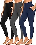 NEW YOUNG 3 Pack Leggings with Pockets for